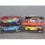Spirit - A group of 4 x Peugeot 406 Coupe Silhouette slot cars including an SCX digital model,