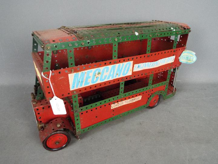 Meccano - A built Meccano London style Double Decker Bus. - Image 3 of 3