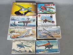 ESCI, Airfix, Frog, Other - Eight boxed 1:72 scale plastic model military aircraft kits.