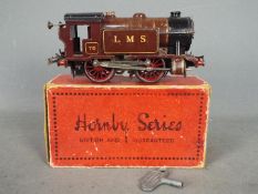 Hornby - an O gauge tank locomotive 0-4-0T, LMS maroon livery, op no 70,