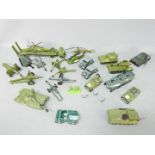 Dinky - Matchbox - Britains - A collection of 21 x loose Military vehicles including # 654 155mm
