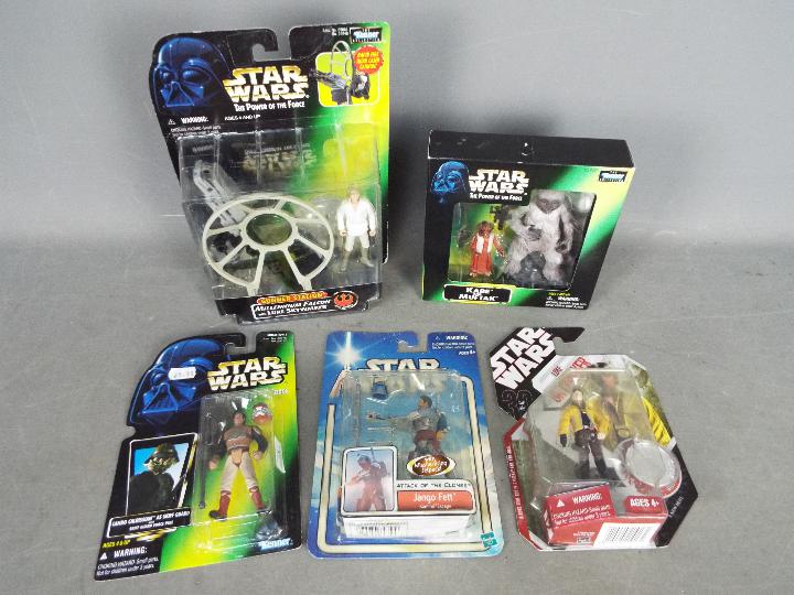 Kenner - Hasbro - Star Wars - A collection of 5 x boxed / carded figures including Kenner The Power