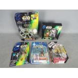 Kenner - Hasbro - Star Wars - A collection of 5 x boxed / carded figures including Kenner The Power