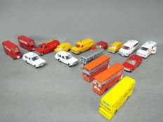 Dinky - A collection of 16 x loose vehicles including # 271 Ford Transit fire service,