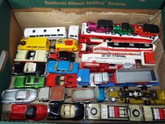 Corgi - Matchbox - A collection of 24 x loose vehicles including # 1136 Ford Continental Car