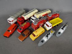 Dinky - A collection of 12 x loose vehicles including # 432 Foden Tipping Lorry,