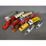 Dinky - A collection of 12 x loose vehicles including # 432 Foden Tipping Lorry,