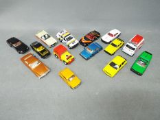 Corgi - A collection of 14 x loose vehicles in 1:36 scale including # 343 Ford Capri 3.