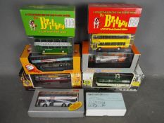 Corgi, Britbus, Wheelbase, Drumwell - A collection of 1:76 scale diecast and resin model buses.