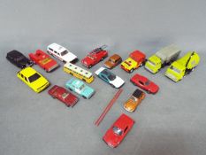 Dinky - Corgi - A collection of 16 x loose vehicles including # 1009 MG Maestro,