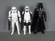Jakks Pacific - Star Wars - 3 x 18 inch jointed figures, Dart Vader, Storm Trooper, Scout Trooper.