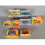 Dinky - Matchbox - A collection of 8 x boxed vehicles including # 192 Range Rover, # 344 Land Rover,