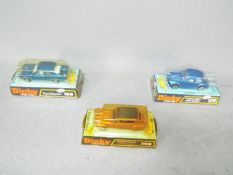 Dinky - A group of 3 x cars, # 129 Volkswagen 1300 Beetle Sedan, # 149 Citroen Dyane,