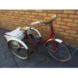 Triang - A vintage Triang Tricycle with with rear carrier / boot.