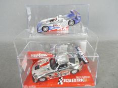 Scalextric - two Scalextric Tecnitoys vehicles comprising 2012 Club Edition #212DB15 and an Audi R8,