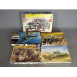 Revell - Italeri - Hasegawa - 5 x boxed military model kits in various scales including # 08362-9