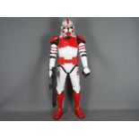 Jakks Pacific - Star Wars - A 31 inch Giant Size Clone Shock Trooper jointed figure with blaster