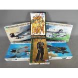 Tamiya - A collection of 6 x boxed model kits in various scales including # 36301 Wehrmacht Tank