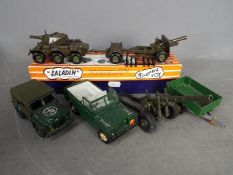 Crescent - Britains - One boxed and 4 x loose military vehicles including a boxed # 2154 Saladin