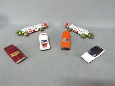 Dinky - A collection of 6 x vehicles including 2 x 359 Eagle Transporters, # 173 Pontiac Parisienne,