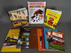 EFE, Matchbox, Others - A small collection of diecast and bus related books and ephemera.