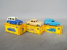 Dinky Dublo - 3 x boxed vehicles, # 061 Ford Prefect, # 063 Commer Van, # 067 Austin Taxi.