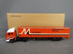 Alan Smith - A boxed 1:48 scale white metal Leyland Roadtrain 4x2 tractor unit with curtainside