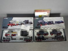 Corgi Heavy Haulage - 2 x boxed limited edition Scammell Constructor 24 wheel low loader sets,