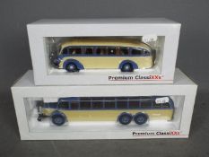 Premium ClassiXXs - 2 x boxed limited edition bus models in 1:43 scale,