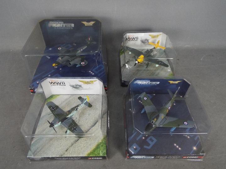 Corgi - Four 1:72 scale limited edition Aviation Archive models from the WWII Legends and Modern