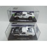 FLY - 2 x Slot Cars in 1:32 scale. # A2013 and # A2021. Both models are Ford GT40's.