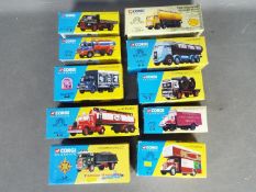 Corgi Classics - A group of 10 x boxed truck models including # 30308 Thames Trader in Fox's