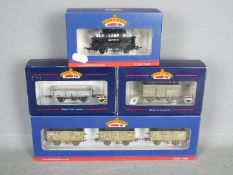 Bachmann Branch-Line - A group of 4 x boxed 00 gauge wagons including # 37-401A 16 Ton Slope Sided