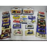 Lledo - Collection of boxed Diecast Vehicles. Vans, Buses, Trucks, Carriages and Cars.