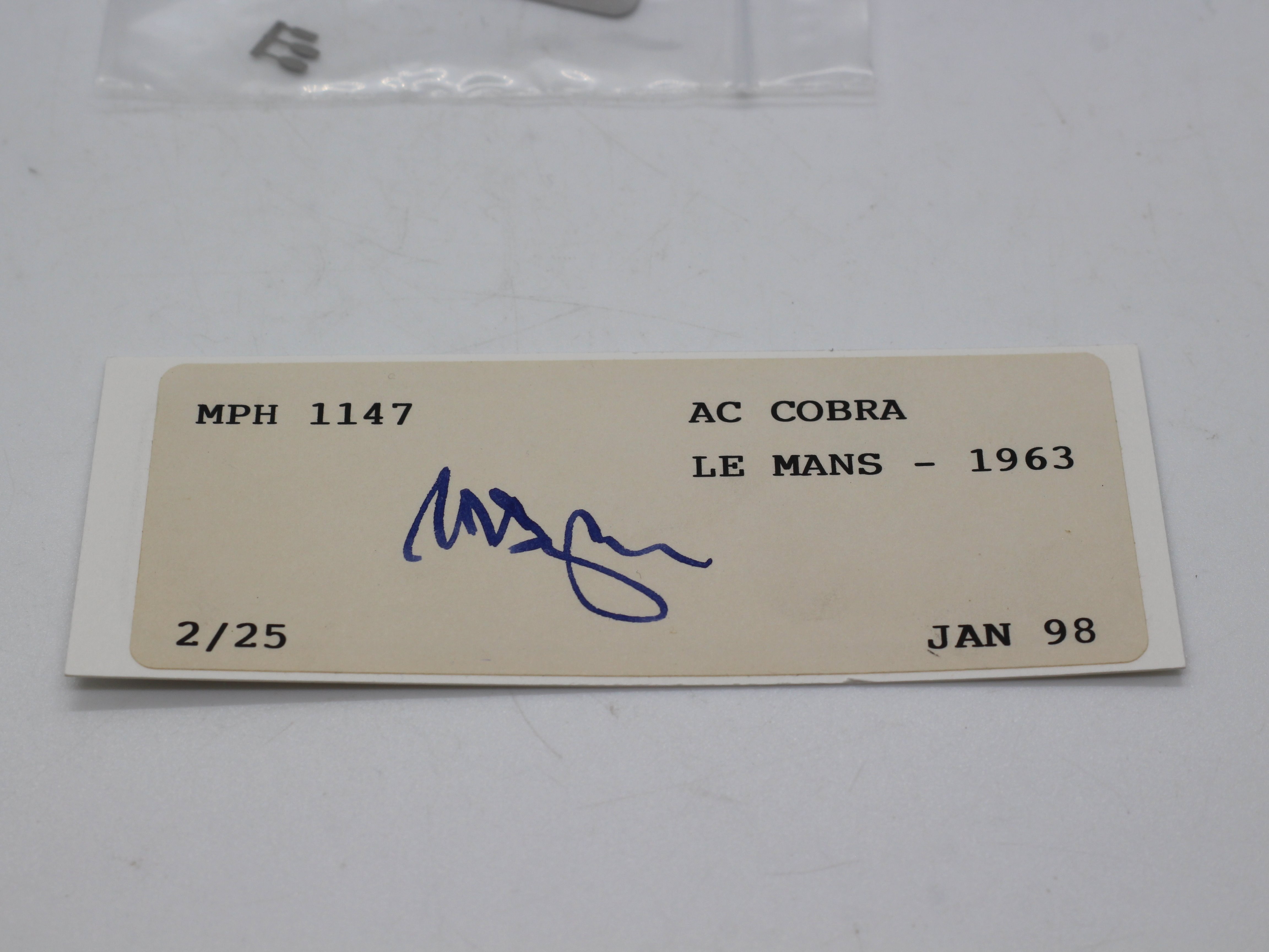 MPH Models - # 1147 - A boxed 1:43 scale resin model A.C. Cobra Le Mans 1963. - Image 10 of 11