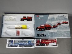 Corgi - 3 x incomplete 1:50 scale truck models, # 31013 Scammell Heavy Haulage set,