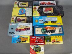 Corgi - A collection of 12 x boxed trucks in several scales including # 23901 Leyland LAD tipper in