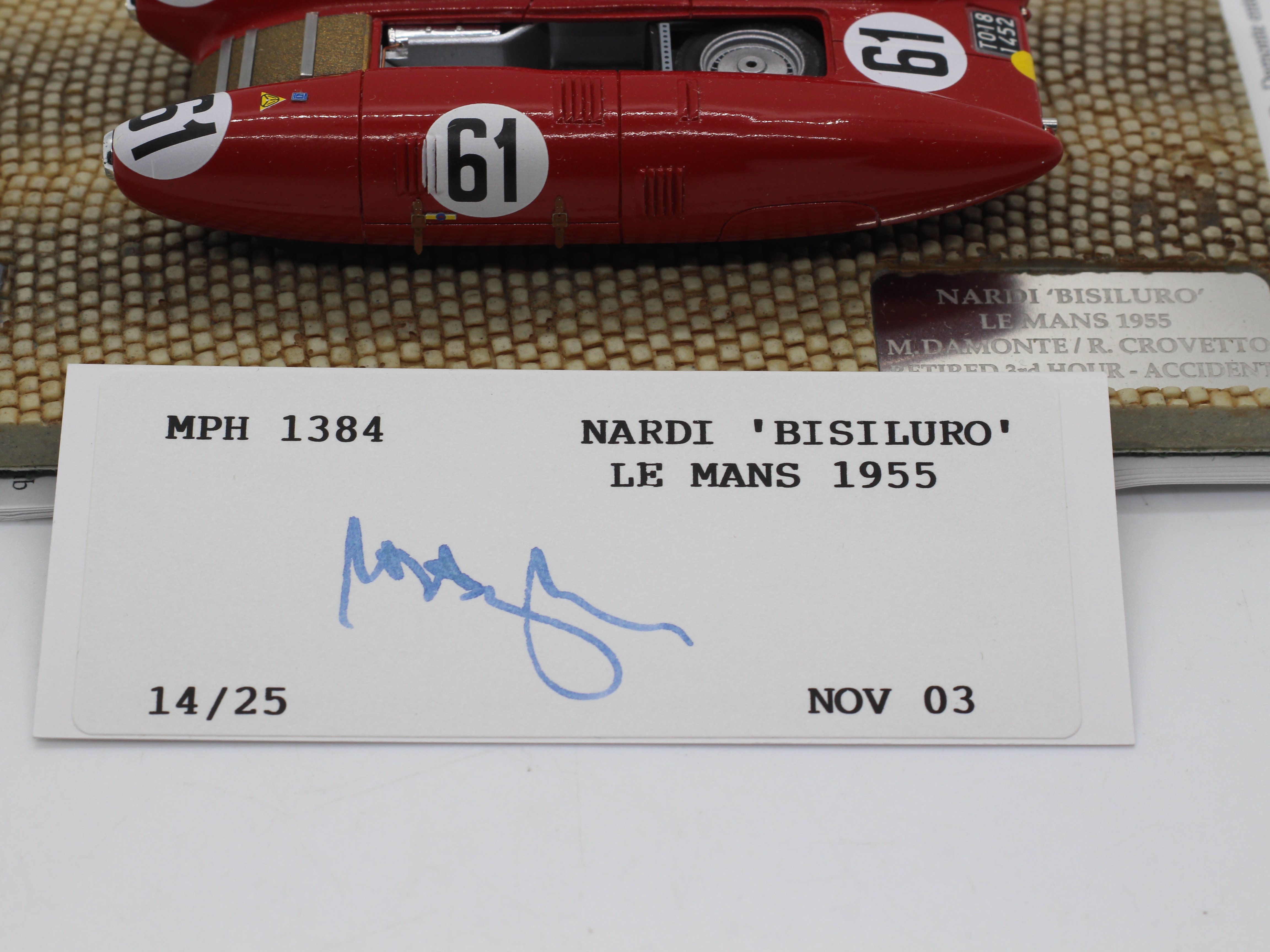 MPH Models, Tim Dyke - A boxed MPH Models #1384 Nardi 'Bisiluro' Le Mans 1955, M.Damonte / R. - Image 10 of 12