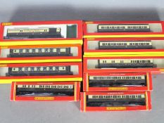 Hornby - A collection of 9 x boxed 00 gauge carriages including # R4018 GWR Royal Mail TPO,