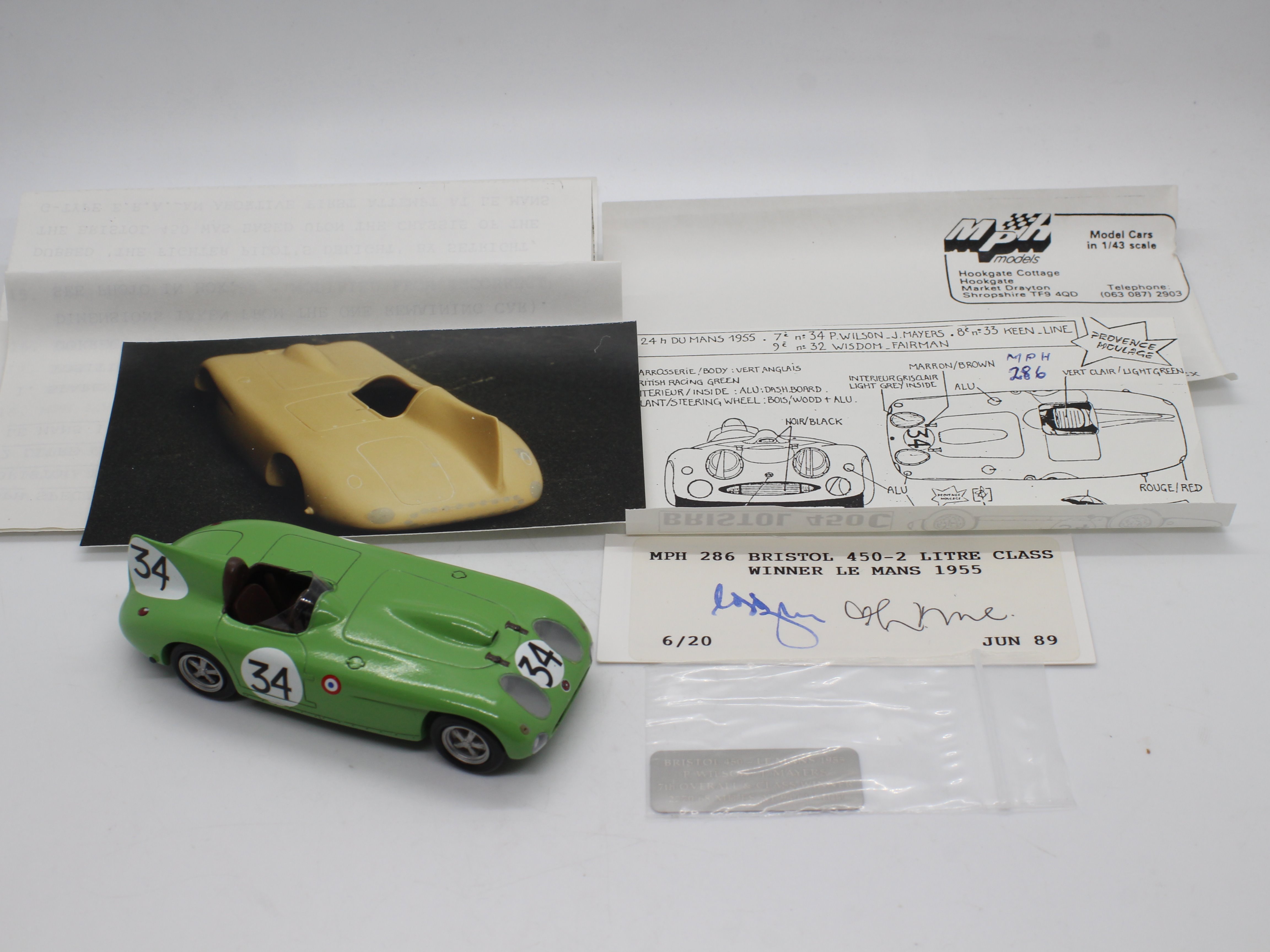 Provence Moulage - MPH Models - # 286 - A boxed 1:43 scale resin model Bristol 450C 1955 Le Mans - Image 10 of 12