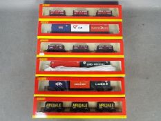 Hornby - 6 x boxed sets of 00 gauge wagons including # R6171 2 x 30ft containers Water Front &