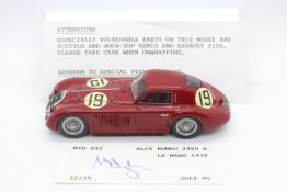 MPH Models, Tim Dyke - A boxed MPH Models #992 Alfa Romeo 2900B Le Mans 1938,