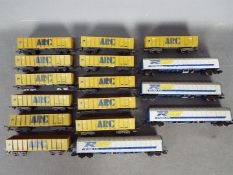 Lima - 16 unboxed OO gauge items of freight rolling stock.