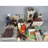 Playmobil - An unboxed Playmobil #4866 Knights Castle, with a quantity of Playmobil figures,