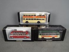Minichamps - A collection of 3 x boxed limited edition bus models in 1:43 scale,
