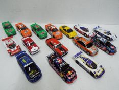 Hornby / Scalextric - Fifteen Slot Cars. Porsche, Pontiac, Jaguar and various others. All unboxed.