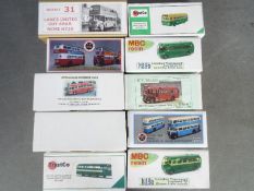 RTC Models - Trystco - MBC Resin - A group of 10 x boxed bus model kits in 1:76 scale,