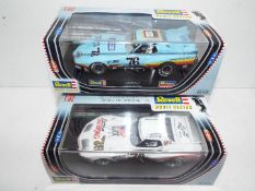 Revell - Slot Cars - Two 1:32 scale slot cars to include #08368 Corvette Mancuso #76 and # 08354