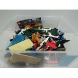 Lego / Various - Small plastic tub filled with Lego and other spurious toys. 3.