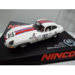 Ninco - NSCC - Slot Car model in 1:32 Scale - # 50596 Jaguar E-Coupe Sebring. U.K.